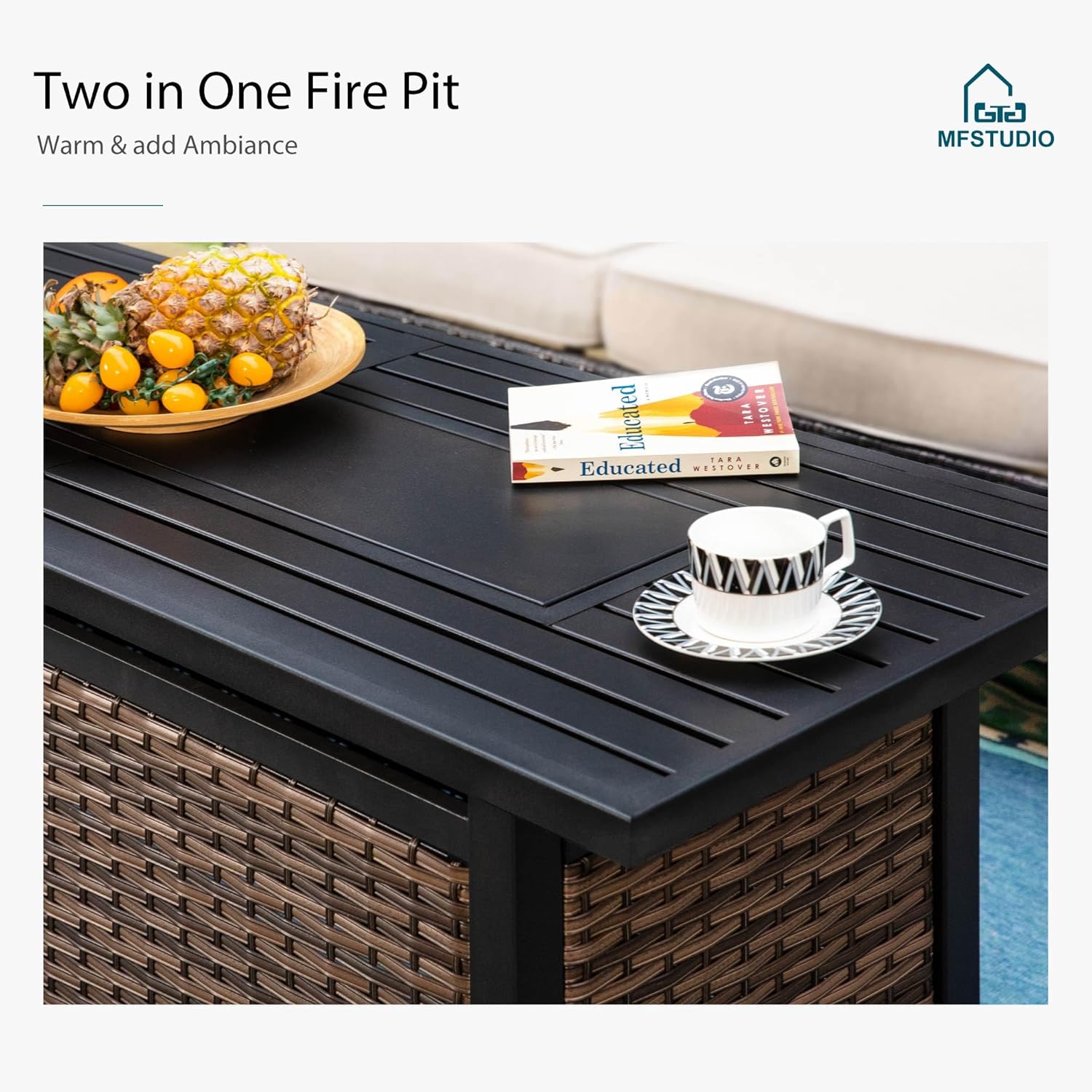 MFSTUDIO 4 Pieces Outdoor Patio Furniture