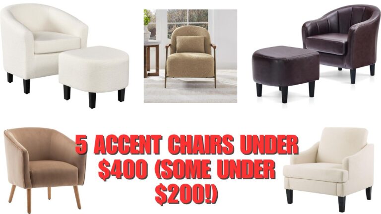 5 accent chairs under $400 (some under $200!)