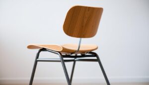 Metal and Wood Frame Chairs