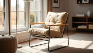 Metal and Wood Frame Chairs